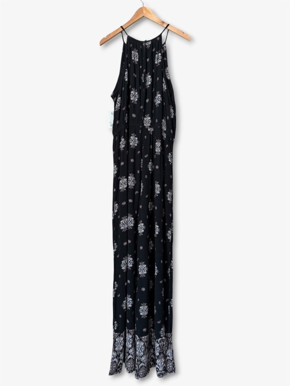 NWT SO Kohls Black White Boho Medallion Halter Wide Leg Jumpsuit Womens Size XXL - Picture 11 of 15